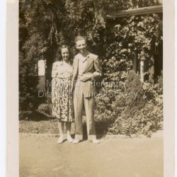 Mollie (Mary) and Michael Barry at Bray Lodge Olinda. They came from NSW to honeymoon at Bray Lodge in 1949.