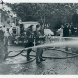 Main Street Olinda during the 1962 bushfires.