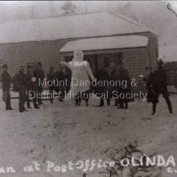 Snowman at the post office in Olinda