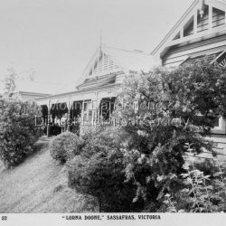 Lorna Doone Guest House is situated on Mount Dandenong Tourist Road close to the Sassafras Tavern.: The Rose Series P. 52 "LORNA DOONE" SASSAFRAS, VICTORIA.