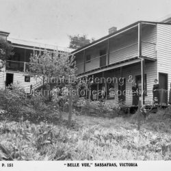 Belle Vue Guest Guest House was situated in The Crescent at Sassafras.: The Rose Series P. 151. "BELLE VUE" SASSAFRAS, VICTORIA