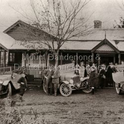 Coo-ee Guest House in The Crescent, Sassafras opened c.1903.
It offered ‘Superior accommodation, good table, piano, fern gullies,bath, and a dark room for photography.’ The name changed to Clovelly in 1916, and it remained very popular until it burned down in 1921